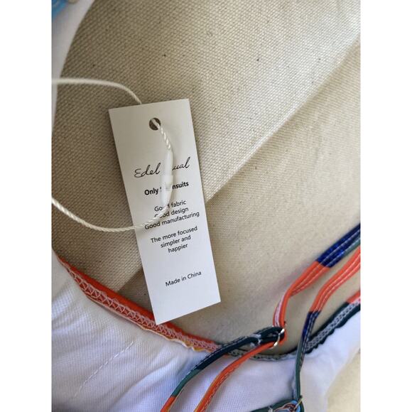 Edel Qual Swim Crop Top Beach Pool Festival Bikini Swimsuit Size M New W/Tags - Picture 6 of 8